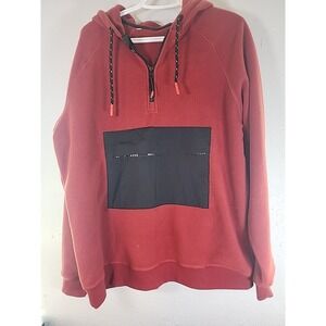 Myprotein MP Men's Keep Warm Hoodie in paprika‎ fleece material.  M/L